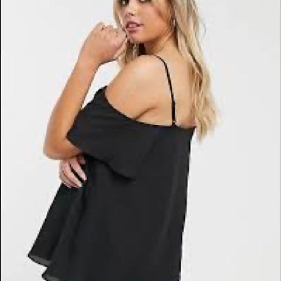 ✨ASOS DESIGN Maternity cold shoulder cami in black, NWT - Picture 4 of 12